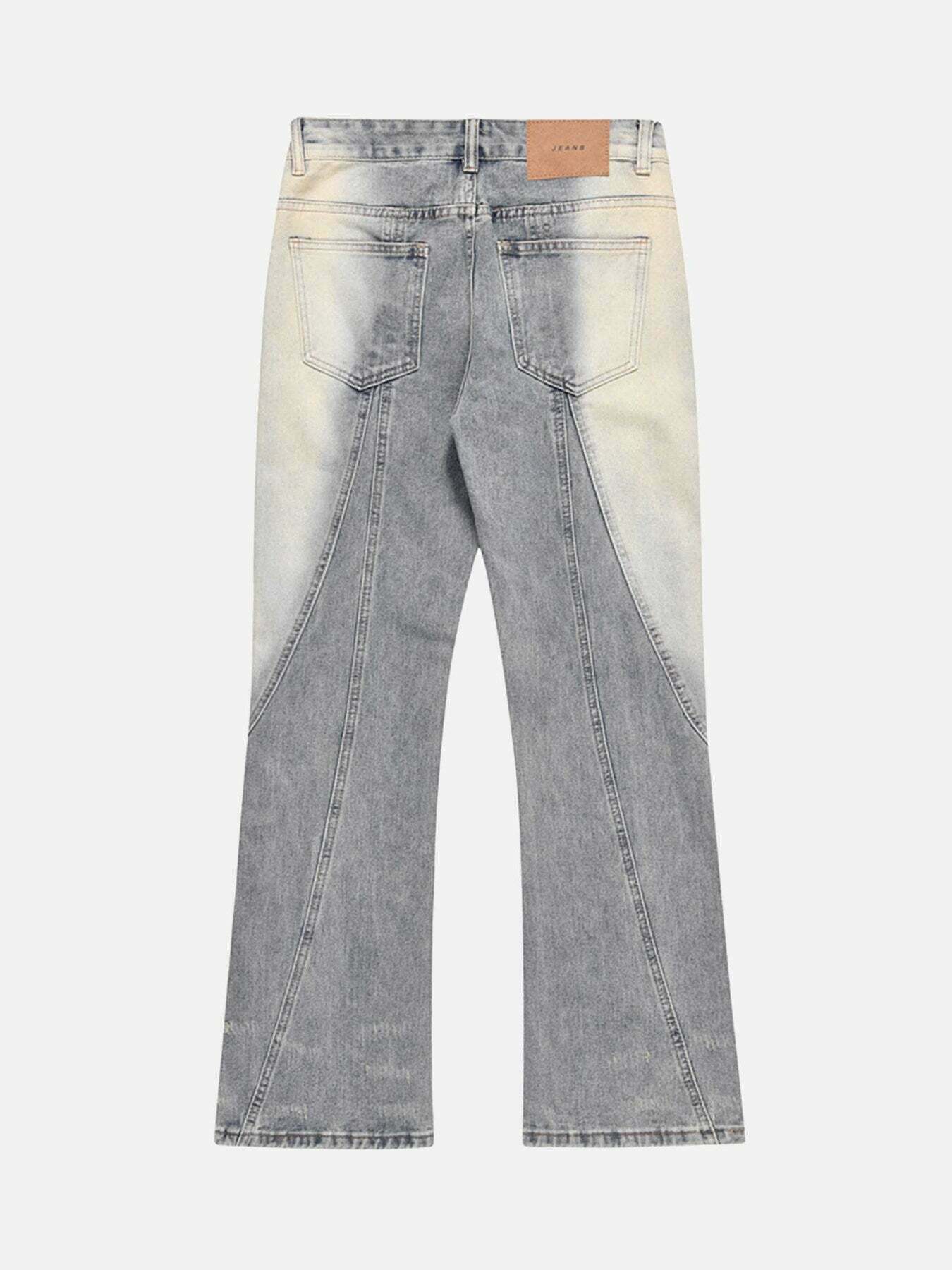 Acid Washed Baggy Jeans: Vintage Style Spray-Painted Design