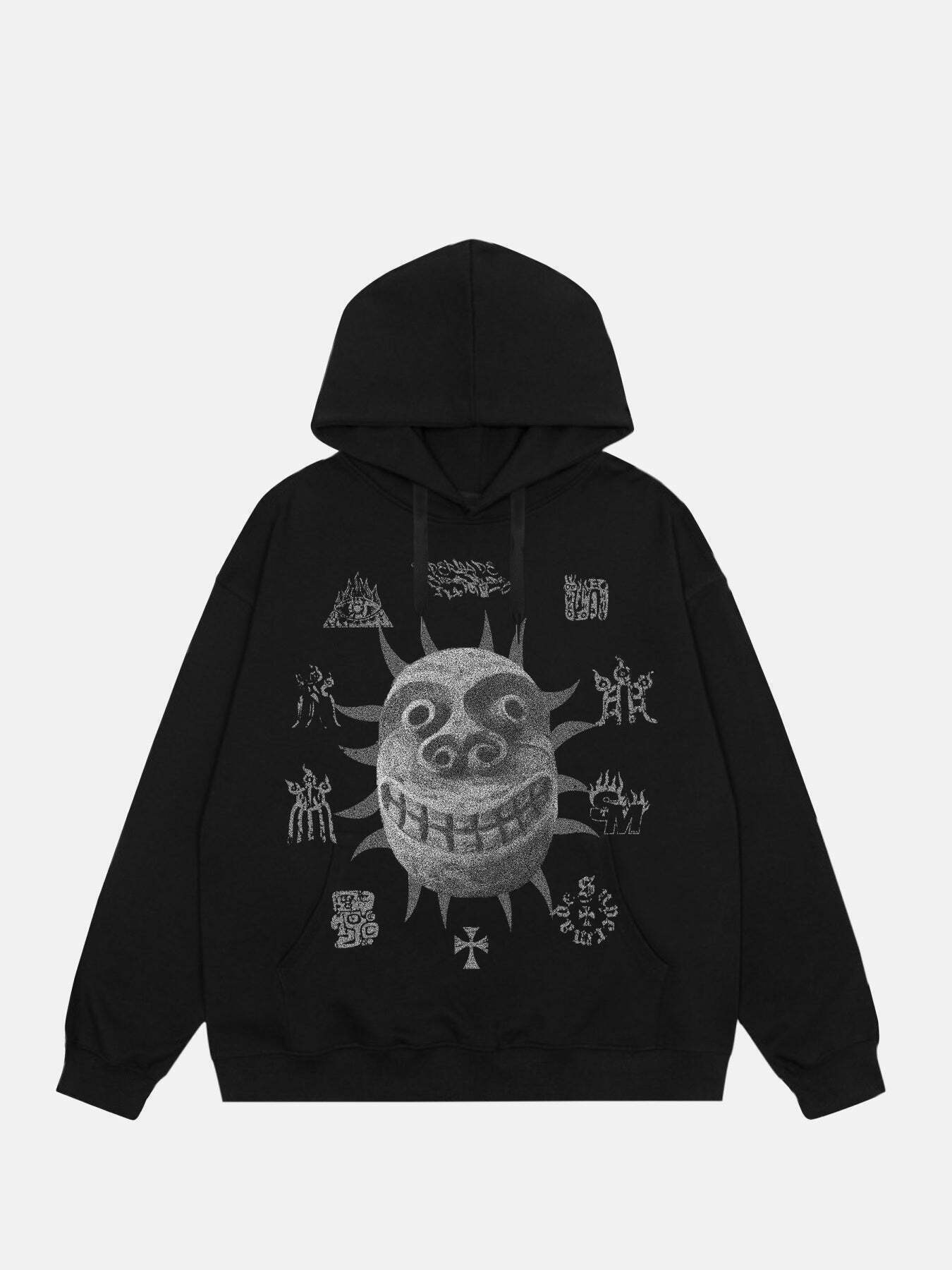 Ancient Country Mask Hoodie - Vintage Streetwear Fashion