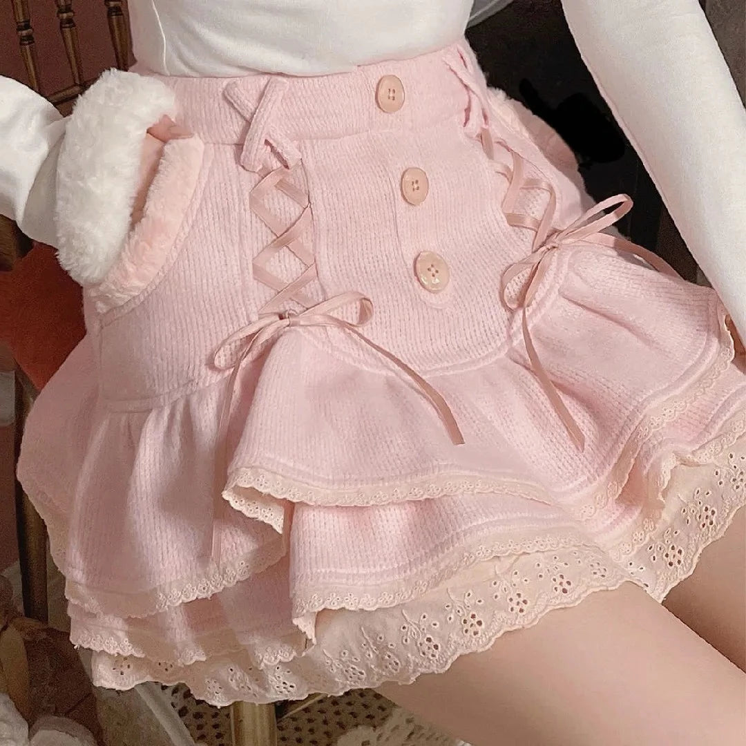 Angelic Valentine Fairycore Kawaii Skirt for Gen Z Streetwear