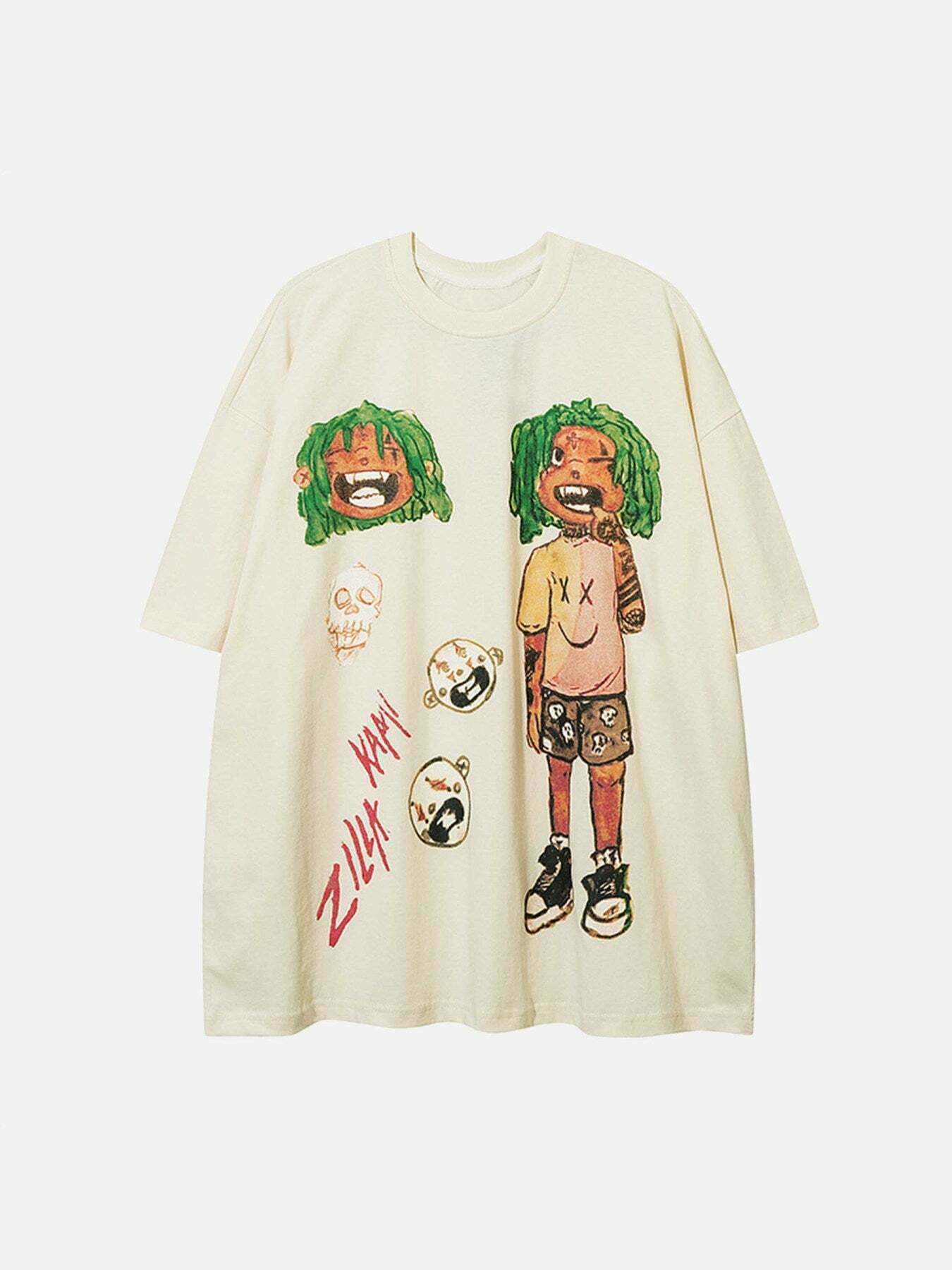 Anime Character Graphic Tee - Trendy Gen Z K-POP Streetwear