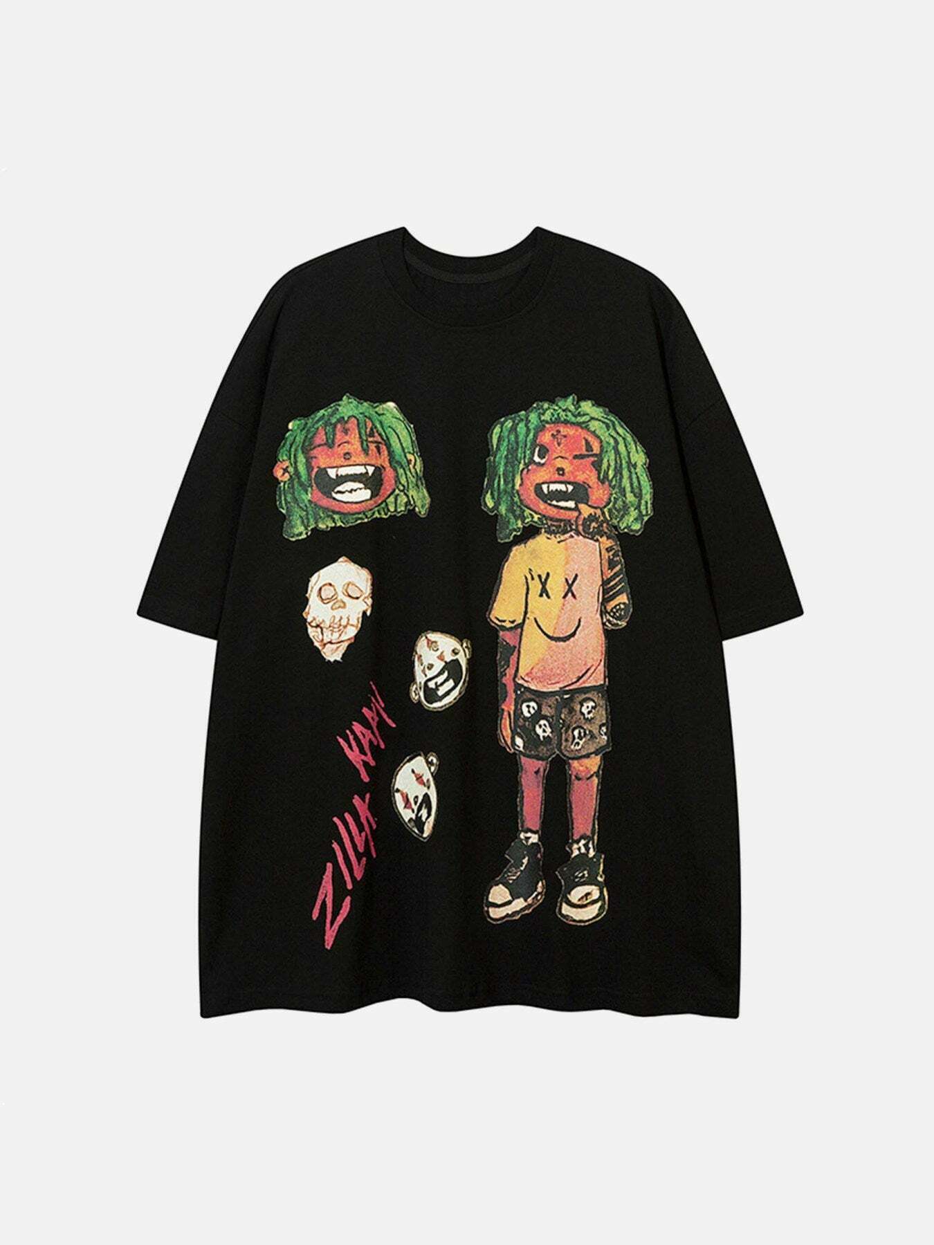 Anime Character Graphic Tee - Trendy Gen Z K-POP Streetwear