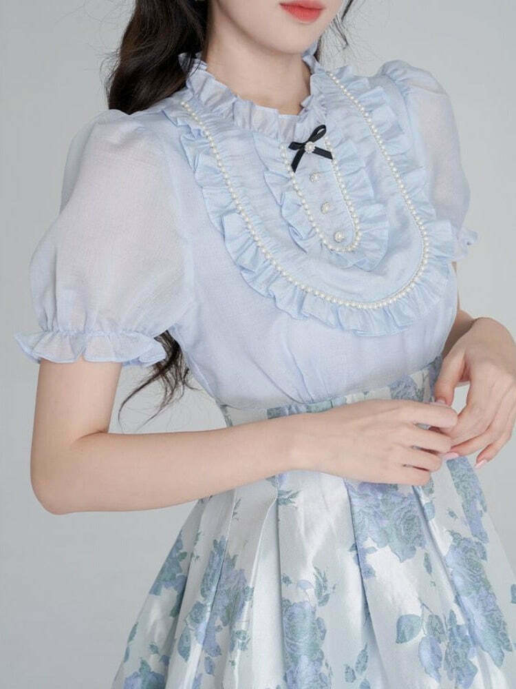 Blue Belle Cottagecore Princesscore Fairycore Kawaii Dress