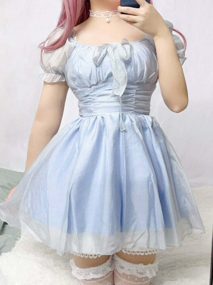 Blueberry Creme Pie Cottagecore Princesscore Fairycore Coquette Soft Girl Angelcore Kawaii Dress