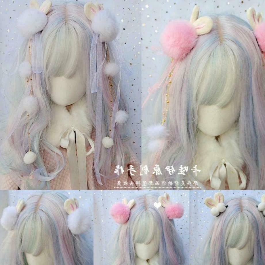 Bunny Fairycore Hair Accessory & Ring Set for Gen Z Fashionistas