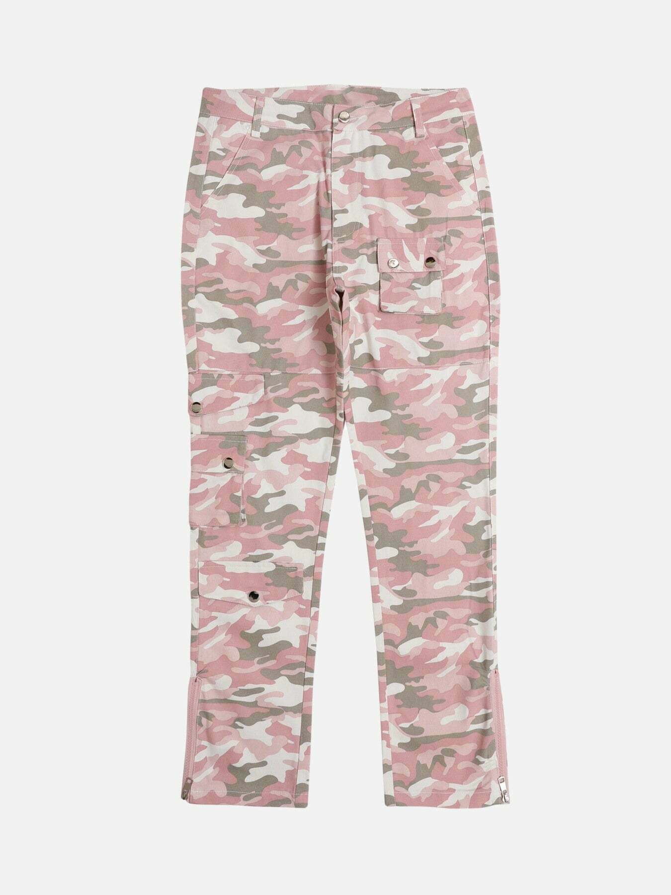 Camouflage Streetwear Cargo Pants with Multiple Pockets