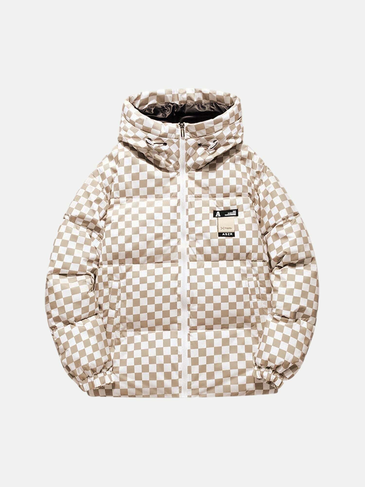 Checkerboard Gen Z Streetwear Down Jacket