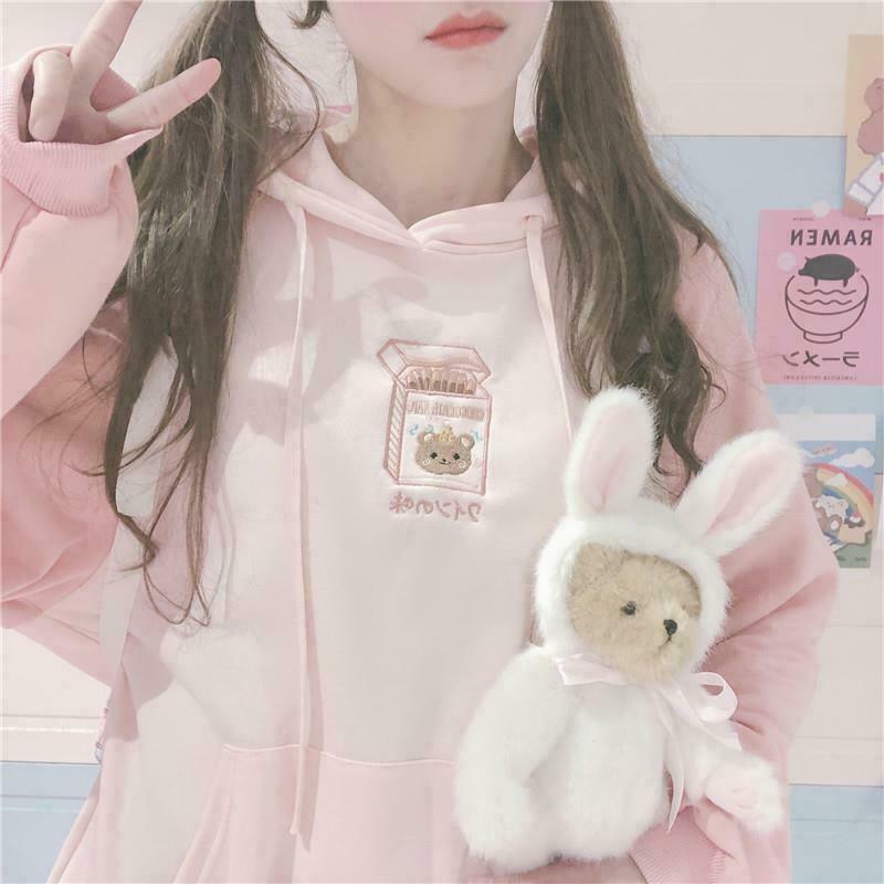 Choco Bear Cottagecore Sweater - Gen Z K-POP Streetwear Y2K Fashion