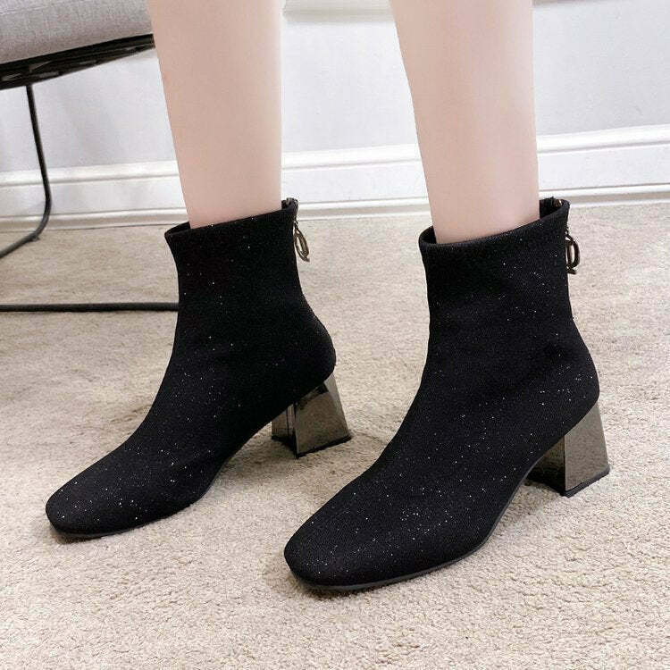 Chunky Heel Gen Z K-POP Streetwear Martin Boots for Fall/Winter