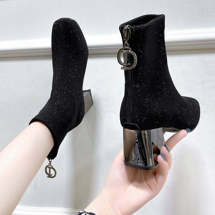 Chunky Heel Gen Z K-POP Streetwear Martin Boots for Fall/Winter