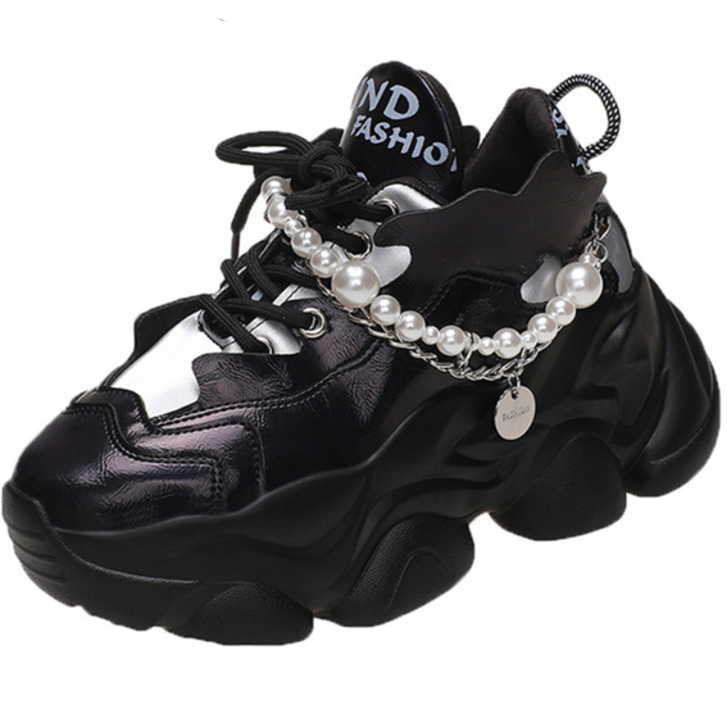 Chunky Heidi Chained Sneakers: Gen Z K-POP Streetwear Y2K Fashion