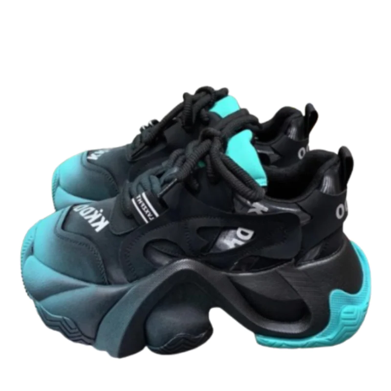 Chunky Neptune Night Sneakers: Gen Z K-POP Streetwear Y2K Fashion