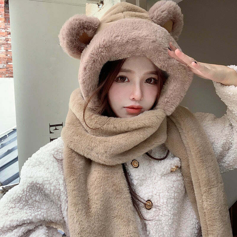 Cozy Gen Z K-POP Streetwear Set: Hat, Scarf & Gloves