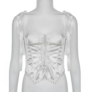 Crystal Caves Fairycore Kawaii Corset Top for Gen Z Streetwear