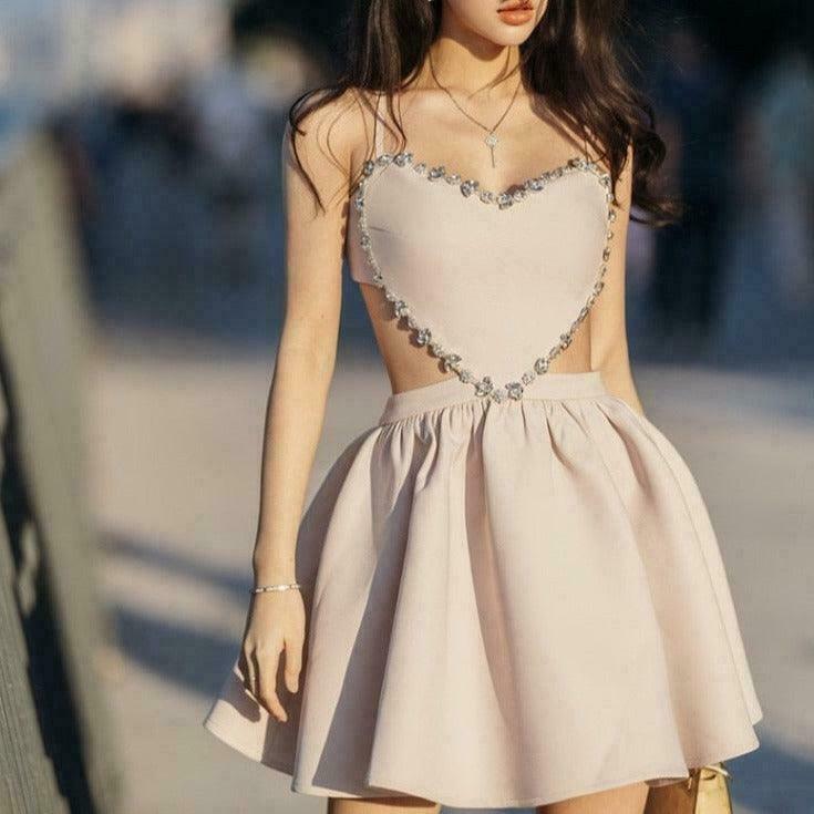 Crystal Valentine Fairycore Princess Dress - Gen Z K-POP Streetwear Y2K