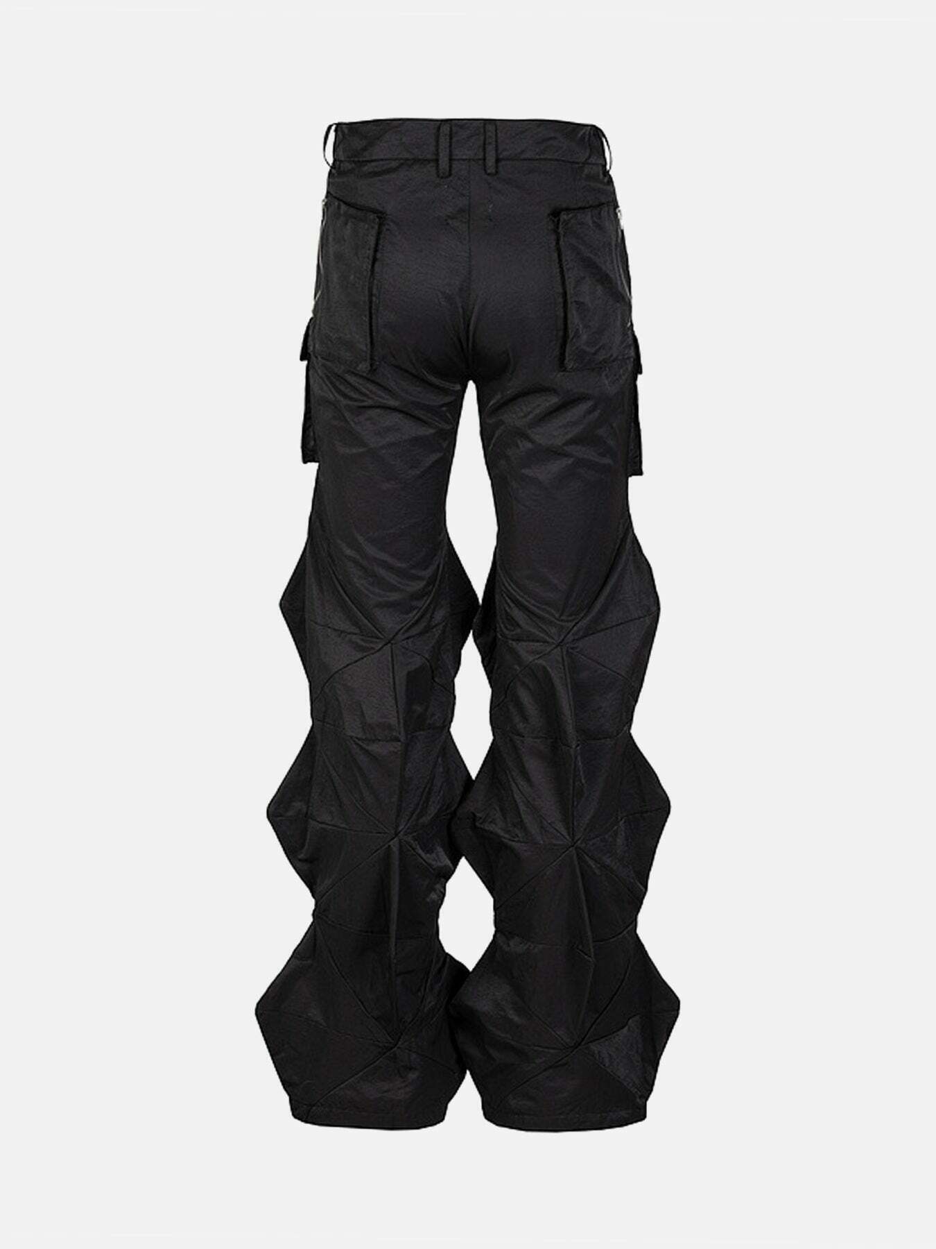 Cubic Flare Gen Z Streetwear Pants - Trendy Y2K Style