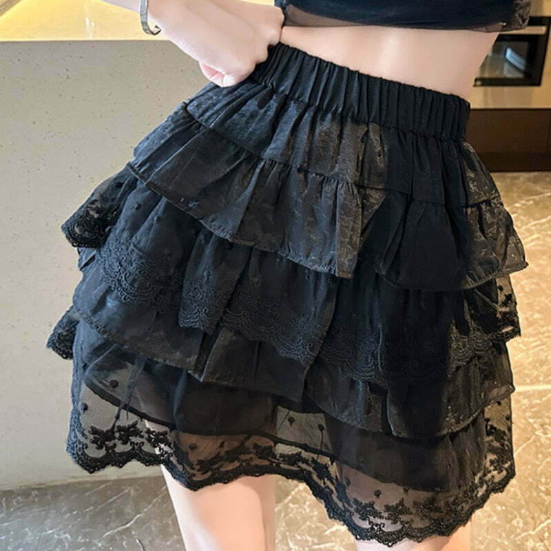 Dainty Petals Fairycore Kawaii Skirt for Gen Z Streetwear