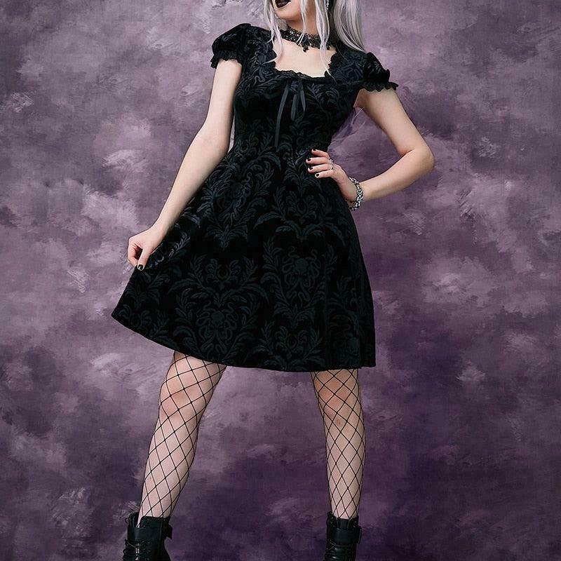 Dark Fairycore Dress: Gen Z K-POP Streetwear for Y2K Style