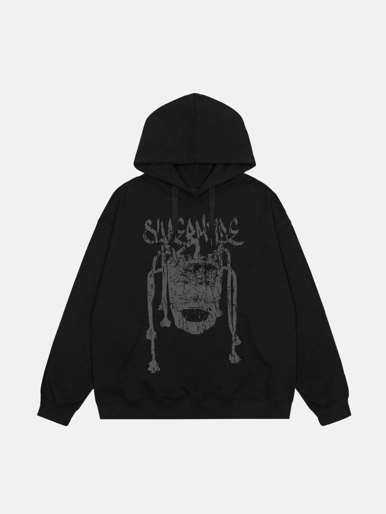 Dreadlock Print Avatar Streetwear Hoodie for Gen Z and K-POP Fashion