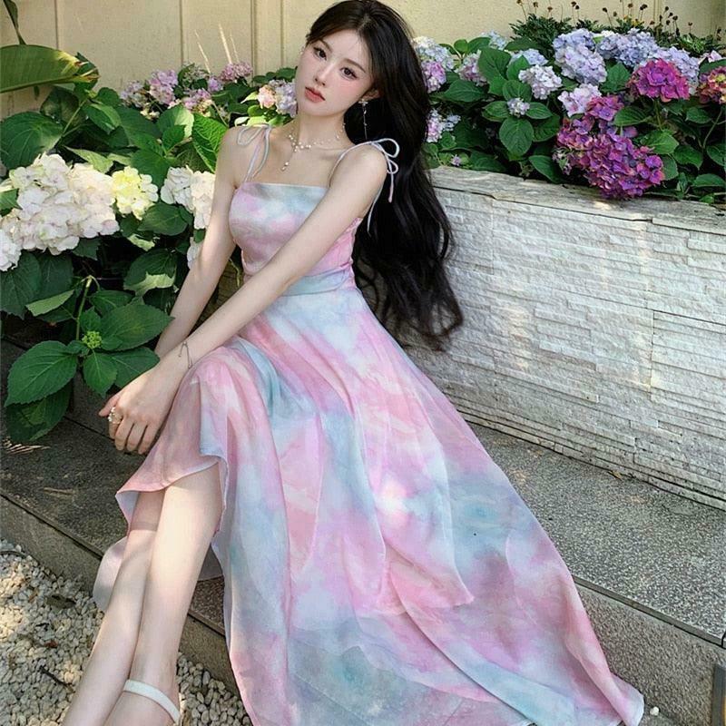 Dreamland Rainbow Fairy Princess Dress - Gen Z K-POP Streetwear Y2K