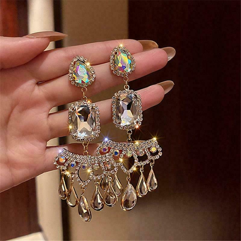 Fairycore Fae Ballroom Chandelier Earrings for Gen Z Streetwear Fashion