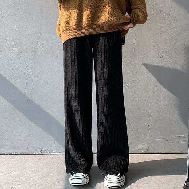 Fleece Wide-Leg Pocket Pants for Gen Z Fashion: Streetwear & K-POP Style