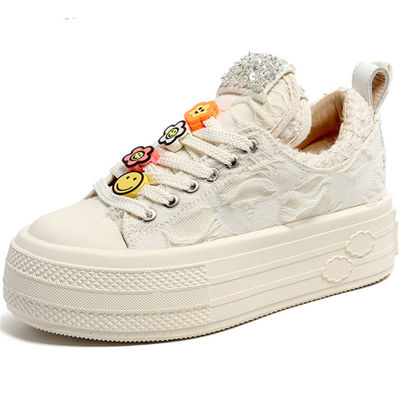 Flora High Platform Sneakers: Trendy Gen Z K-POP Streetwear for Y2K Style