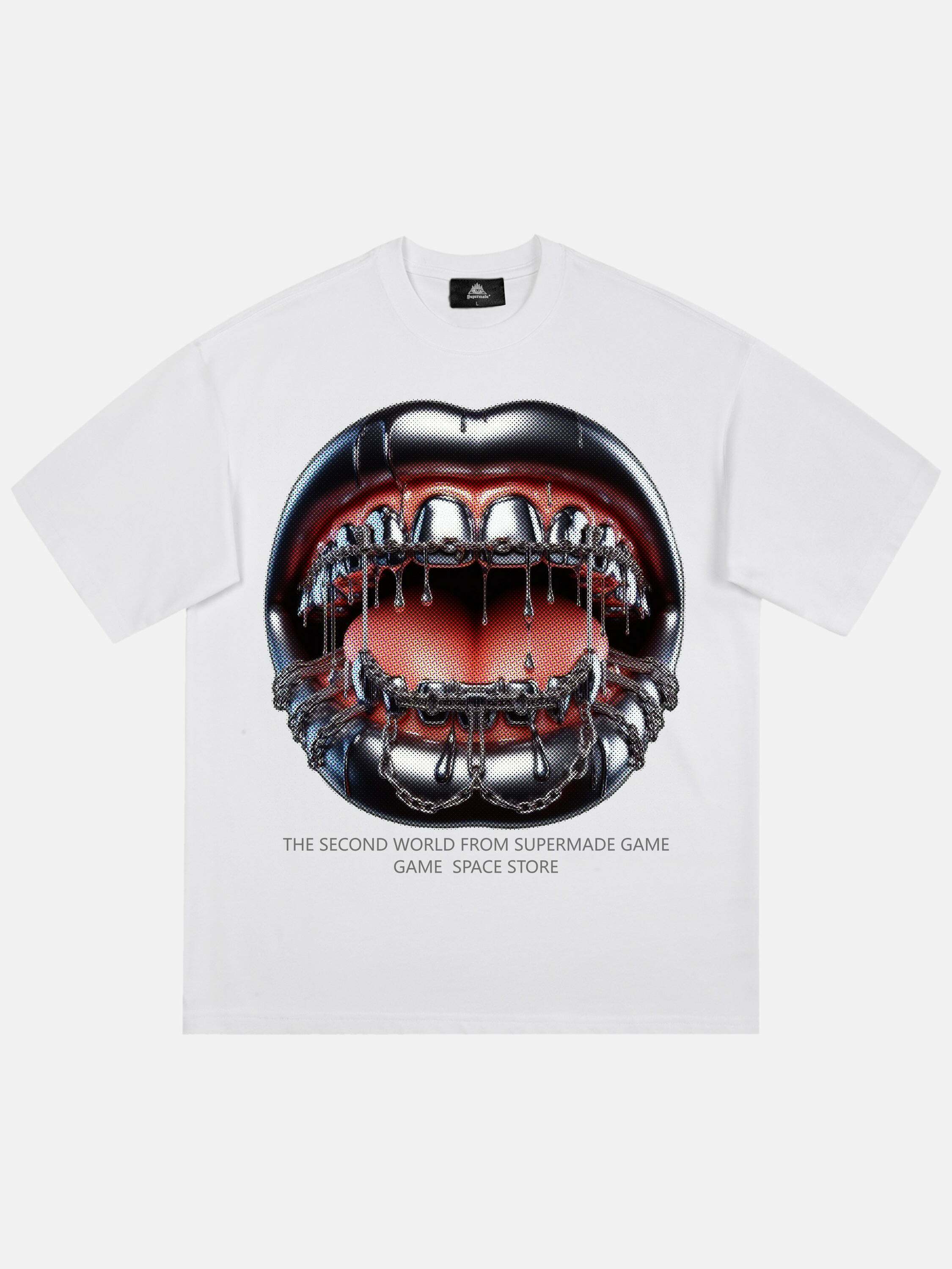 Gangster T-shirt: Y2K Streetwear for Gen Z with Iron & Bronze Teeth