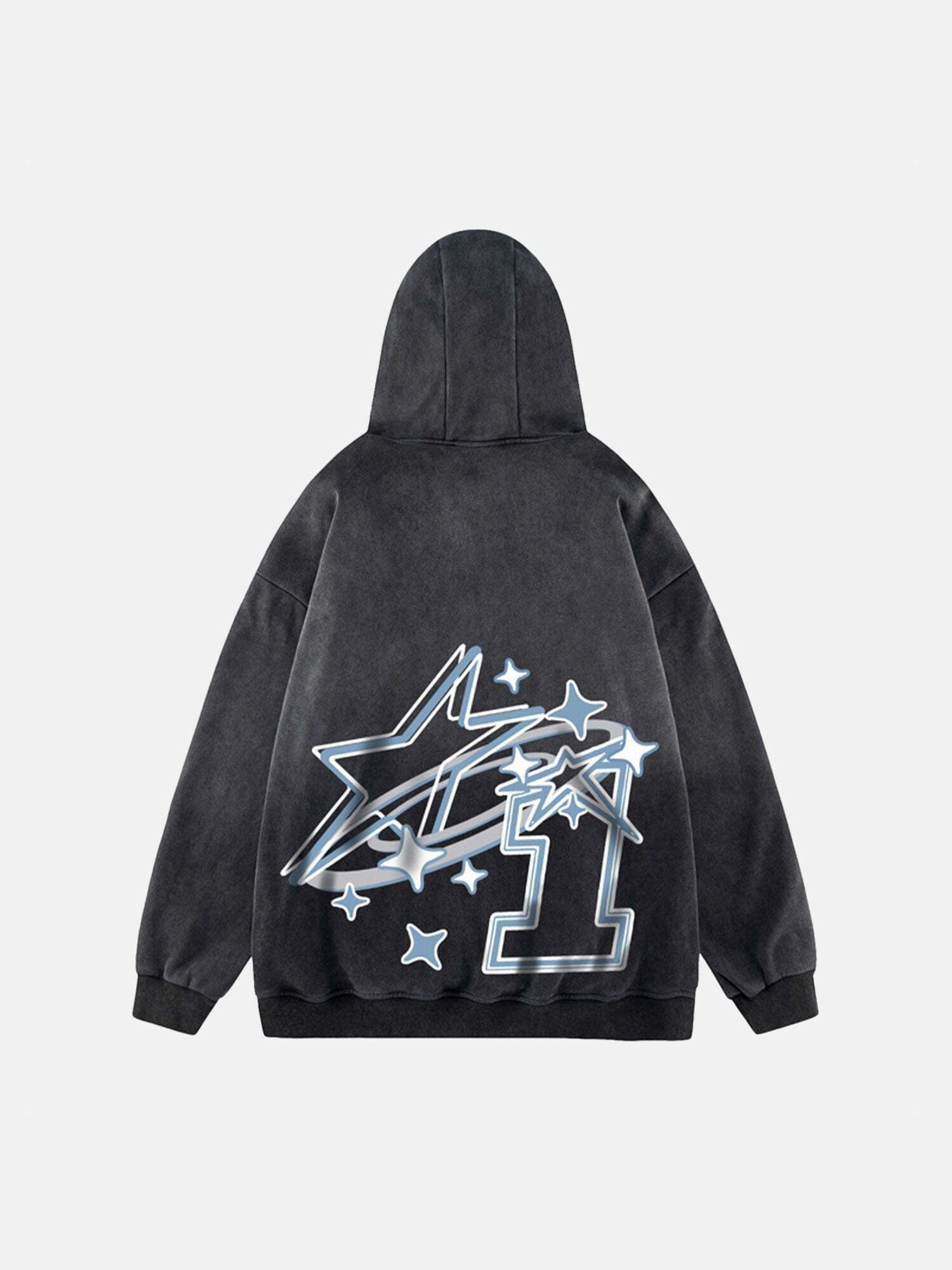 Gen Z American Retro Gradient Velvet Hoodie for K-POP Streetwear