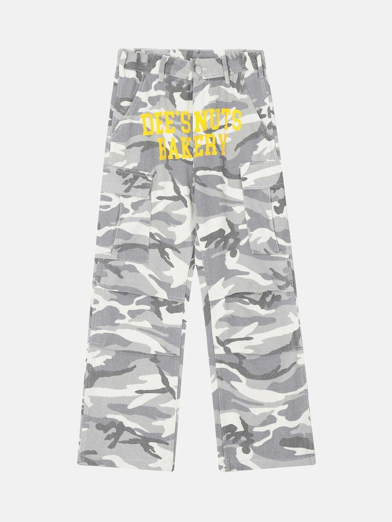 Gen Z Camo Streetwear Pants for Trendy K-POP Fashion - 1693