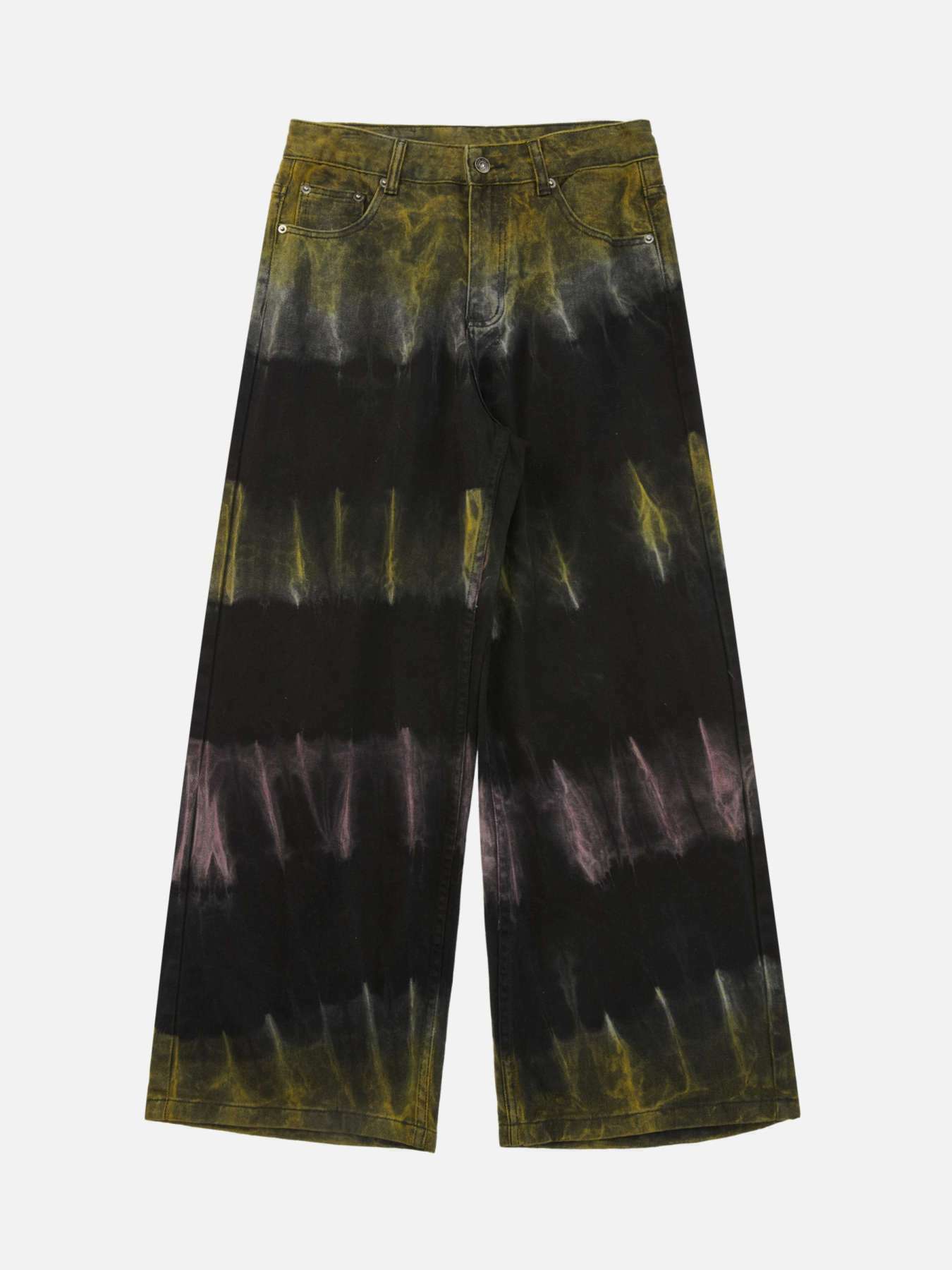 Gen Z Graffiti Tie-Dye Streetwear Jeans for K-POP & Y2K Style