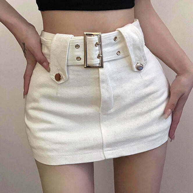 Gen Z High Waist Solid A-Line Skirt for K-POP Streetwear Style