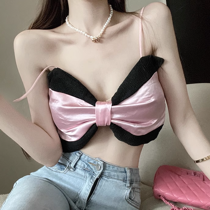 Gen Z K-POP Bow Knot Backless Crop Top | Y2K Streetwear