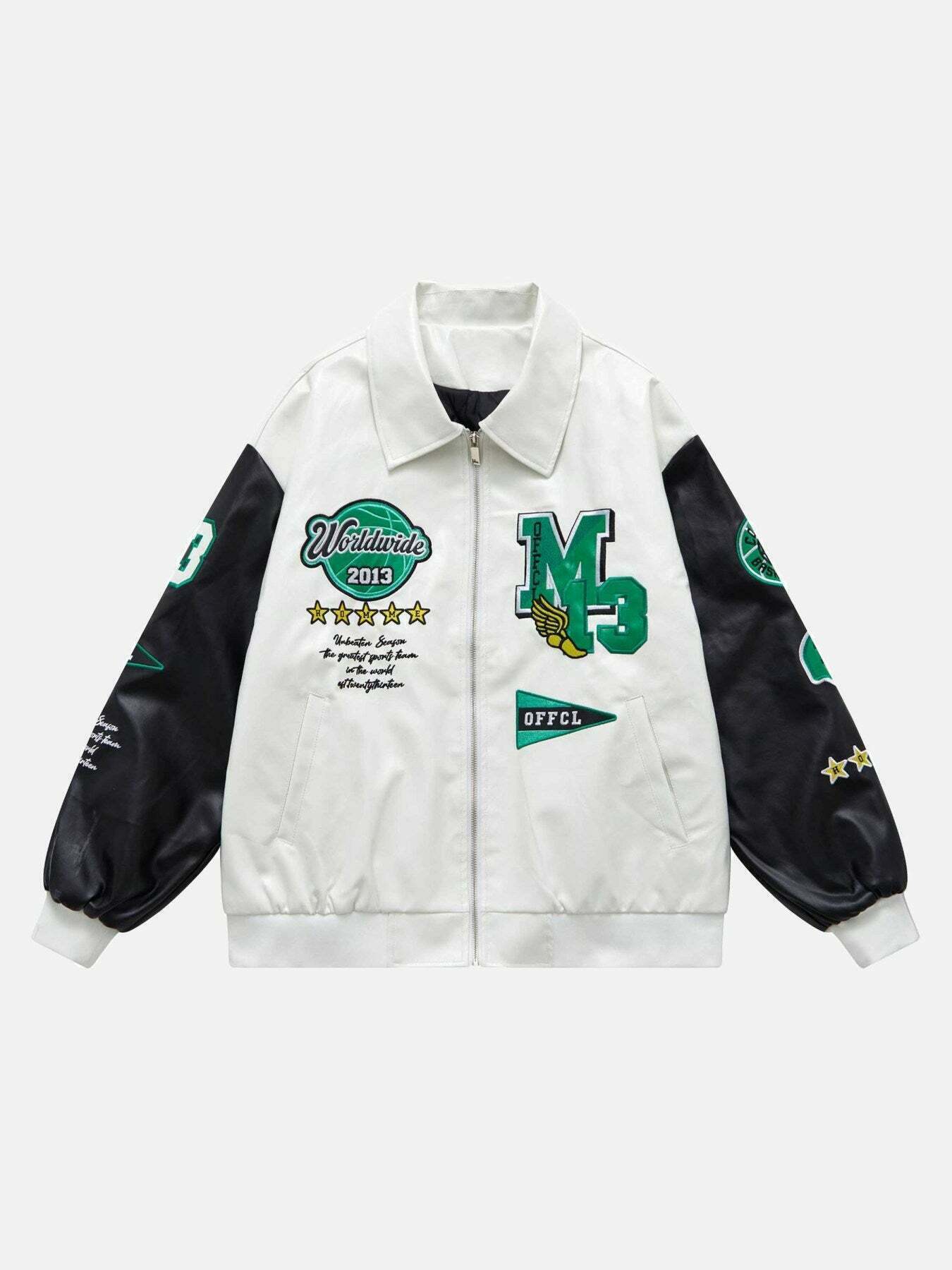 Gen Z K-POP Patchwork Embroidered Streetwear Jacket