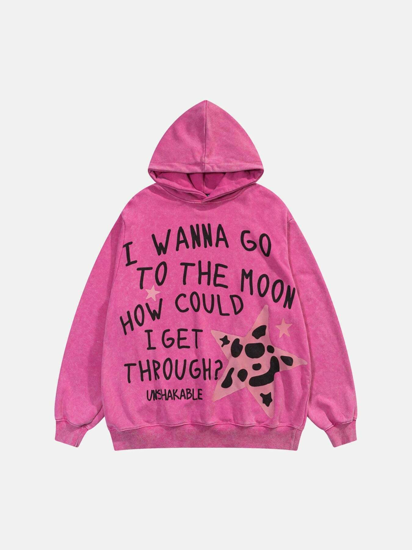 Gen Z K-POP Streetwear: Alphabet Pentagram Hoodie for Y2K Style