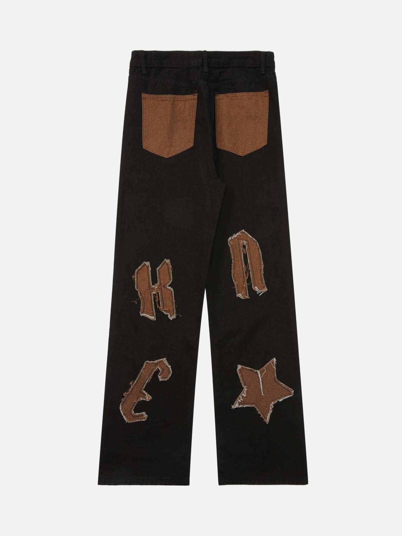 Gen Z K-POP Streetwear: American Retro Fun Lettering Jeans