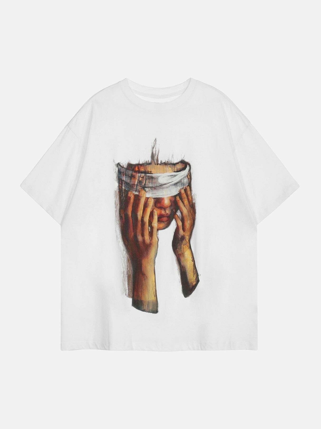 Gen Z K-POP Streetwear: American Tide Loose Print T-shirt