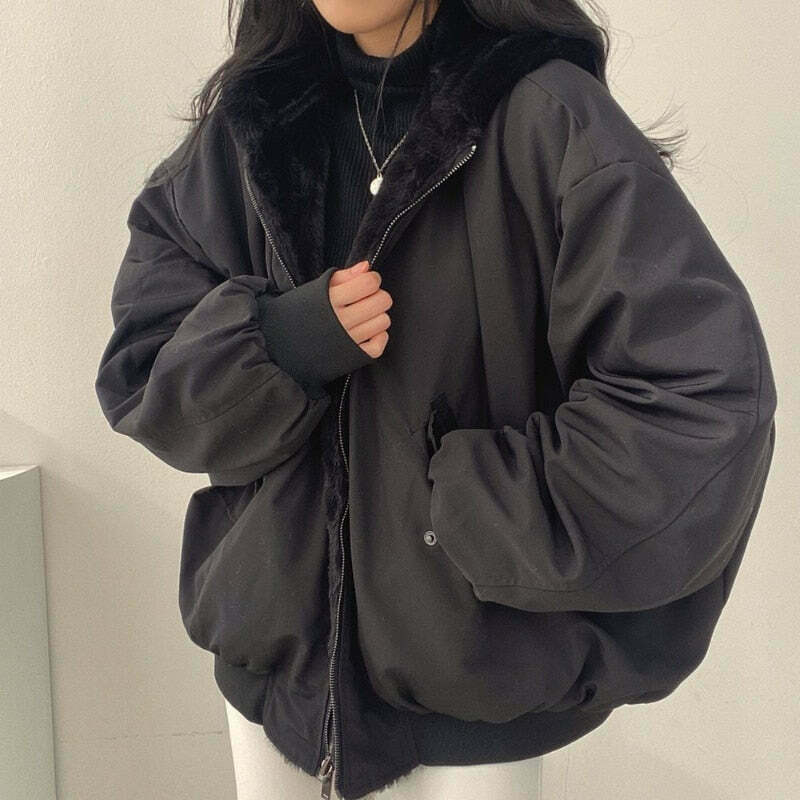 Gen Z K-POP Streetwear: Ariella Winter Coat for Y2K Fashion