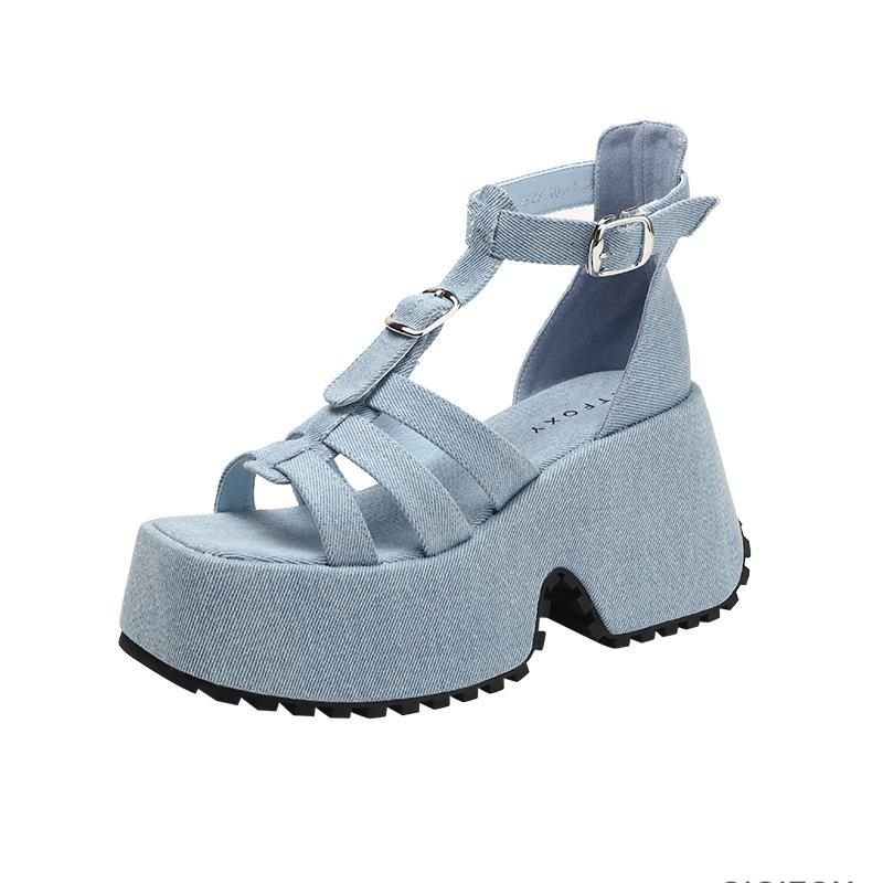 Gen Z K-POP Streetwear: Celeste Y2K Platform Sandals