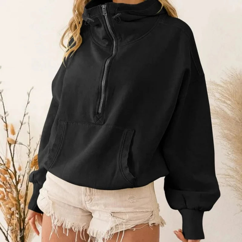 Gen Z K-POP Streetwear: Cozy Hooded Pullover for Y2K Style