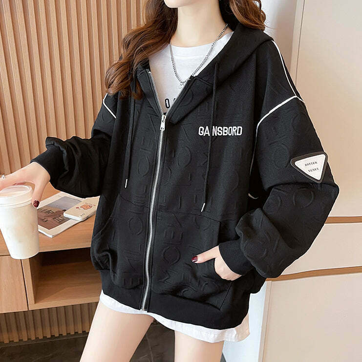 Gen Z K-POP Streetwear: Cozy Hooded Sweatshirt with Pockets