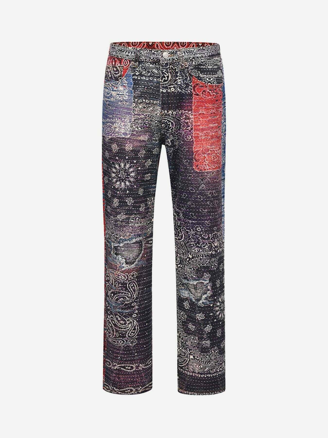 Gen Z K-POP Streetwear: Custom Print Denim Jeans