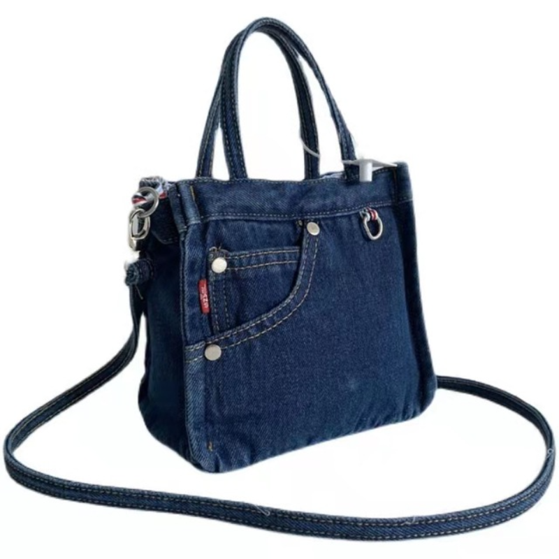 Gen Z K-POP Streetwear Denim Shoulder Bag for Y2K Fashion