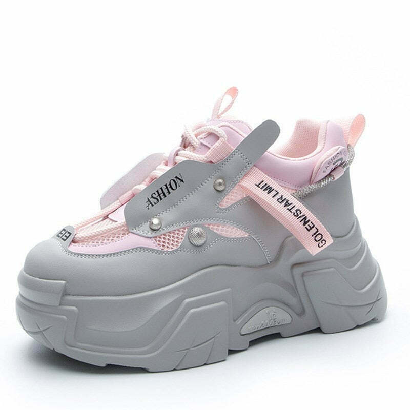 Gen Z K-POP Streetwear: Elegance Enclave Platform Sneakers