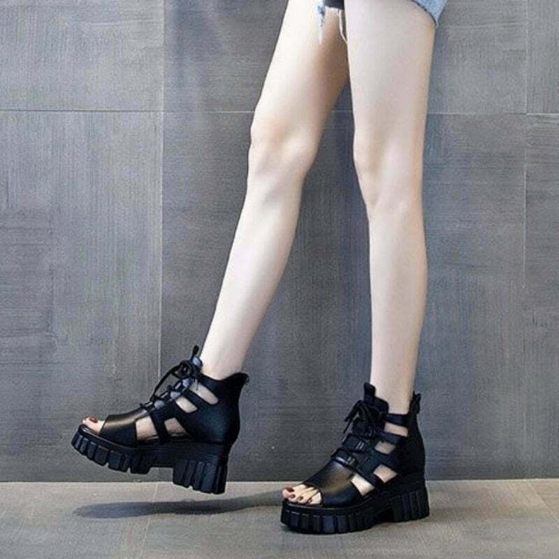 Gen Z K-POP Streetwear: Felicia Roman Sandals for Y2K Fashion