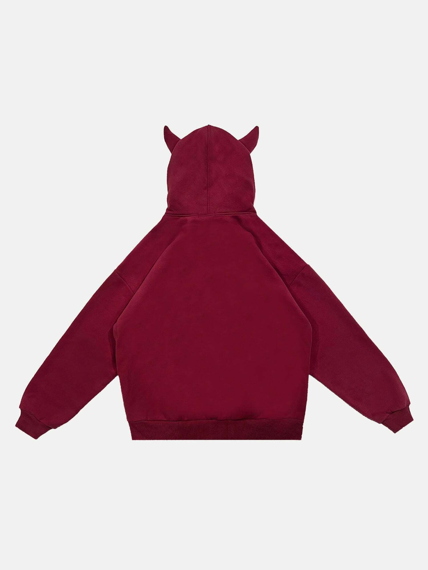 Gen Z K-POP Streetwear: Funny Letter Print Velvet Hoodie