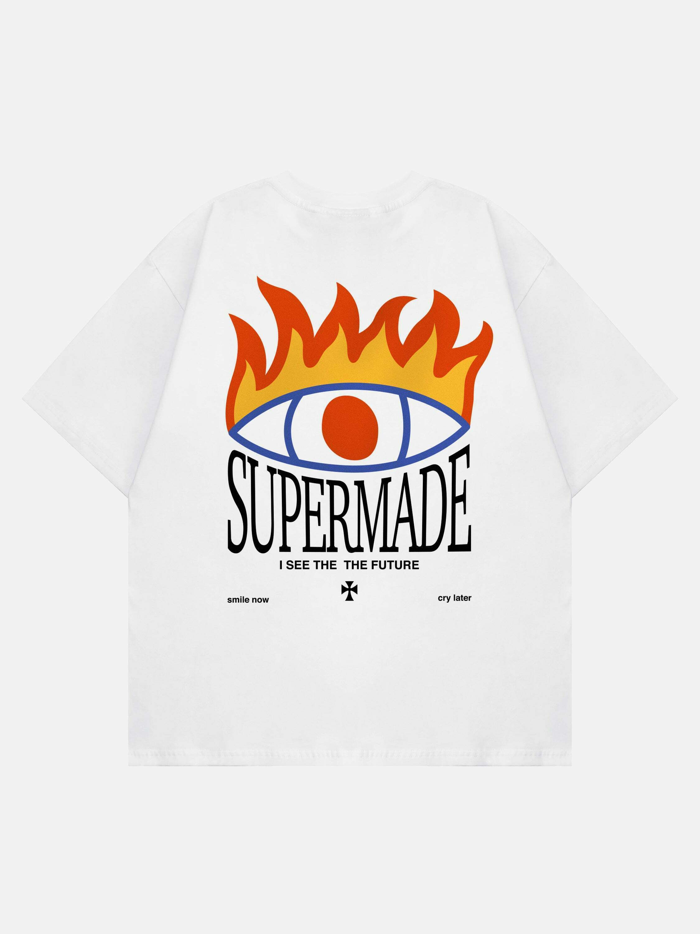 Gen Z K-POP Streetwear: God's Eye & Letter Print Tee