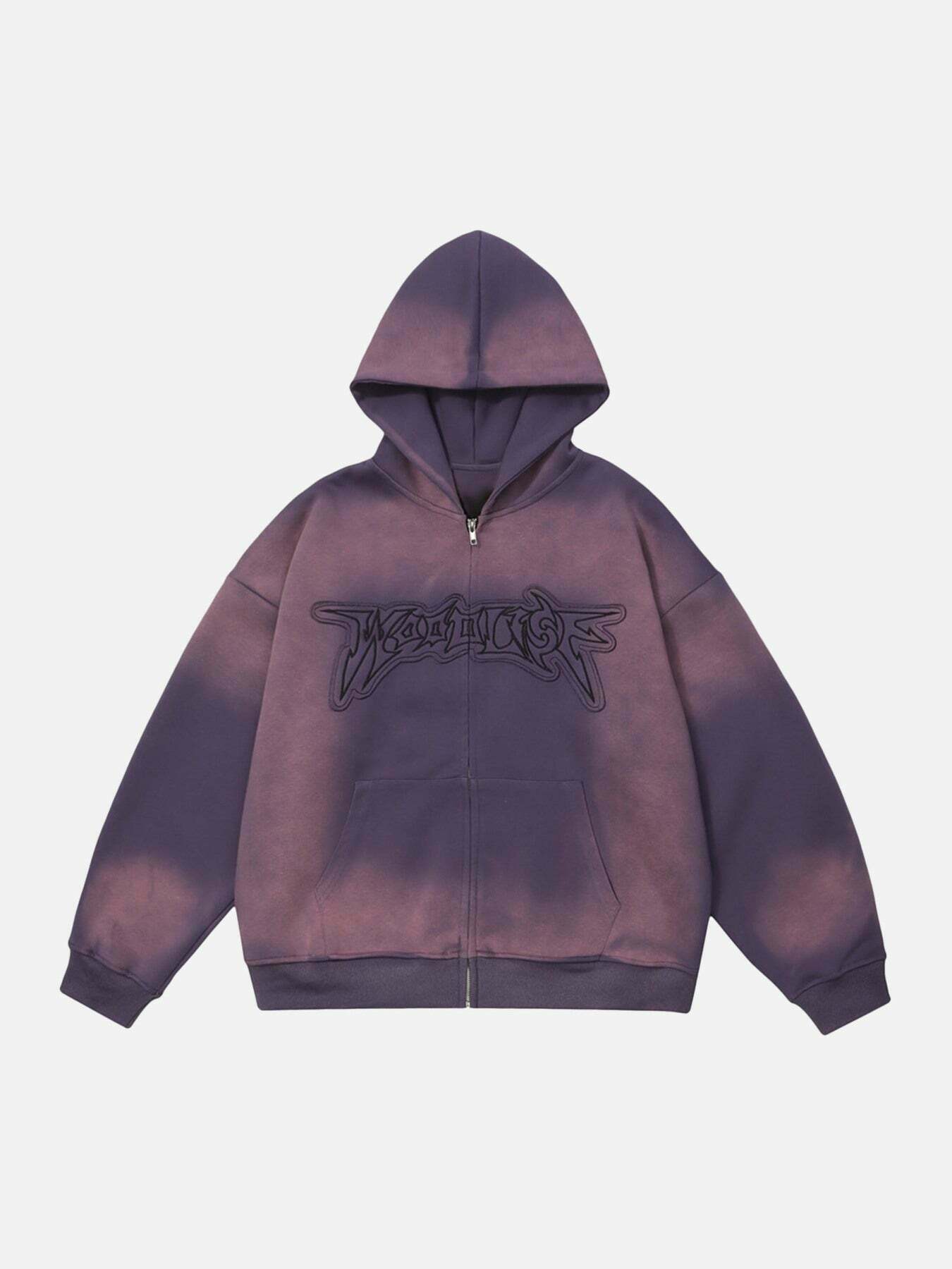 Gen Z K-POP Streetwear Gradient Hoodie for Y2K Fashion