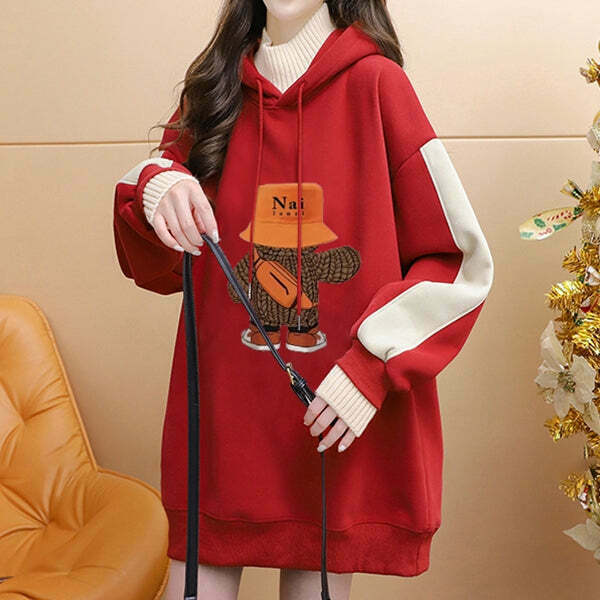 Gen Z K-POP Streetwear Hooded Two-Piece Sweatshirt Coat