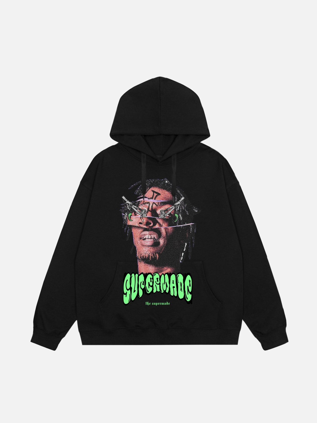 Gen Z K-POP Streetwear Hoodie with Rap Creator Design