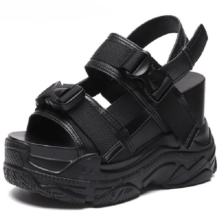 Gen Z K-POP Streetwear: Jackson Wedge Sandals for Y2K Fashion